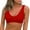 Red, variant on Women's Bikini Top Tummy Control V Neck Bathing Suit Top Swimsuit No Bottom for Beach Pool Vacation Mix and Match,Army Green,L
