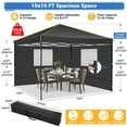 thumbnail image 4 of HOTEEL 10x10 Gazebo Canopy Tent with 4 Netting Sidewalls,Pop up Gazebo Tents,Outdoor Party Tents with Sandbags,Brown, 4 of 8