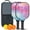 Black-3, variant on Pickleball Paddles Set Of 2, Fiberglass Surface, Fluid Smoke Aurora Art Style, 4 Balls & Bag