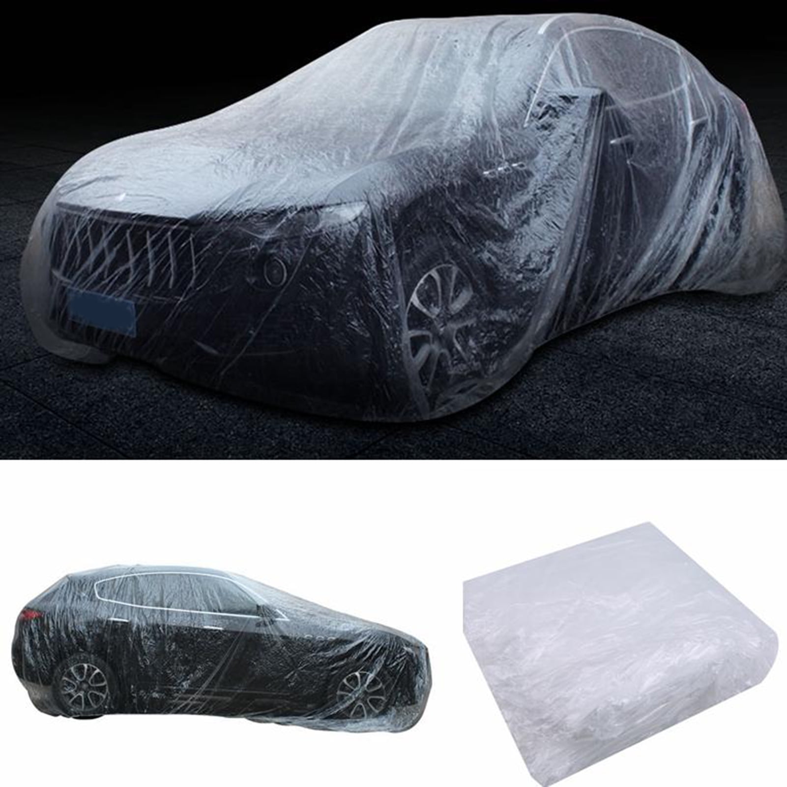Fairnull Transparent Car Cover Transparent Durable Dustproof Elastic