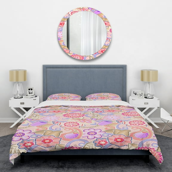 Designart 'Floral Botanical Retro XIII' Mid-Century Modern Duvet Cover Set