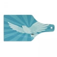 thumbnail image 1 of Faith Cutting Board, Flying Pigeon Symbolizing Love and Peace Burst Effect, Decorative Tempered Glass Cutting and Serving Board, in 3 Sizes, by Ambesonne, 1 of 2