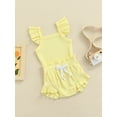 thumbnail image 3 of Coduop 3Pcs Toddler Baby Girls Flying Sleeve Tops+Bloomer Shorts Summer Outfits, 3 of 9