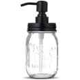 thumbnail image 2 of Dispensador de jabón Mason Jar de 480 ml Dispensador de jabón de vidrio transparente con bomba de acero inoxidable Dispensador de jabón líquido para baño, ideal para lociones, jabones líquidos Zhivalor MZQ-1015, 2 of 7
