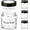 Clear-Black lids, variant on 4 Pack 1oz Glass Jars with , Glass Jars with & Stickers, Empty Round makeup container for , Lotion,