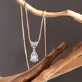 thumbnail image 3 of Lab Diamond Dangling Pendant Necklace For Women | 1 Carat IGI Certified Pear Shape | Carina Two Stone Lab Diamond Pendant In 18K Rose Gold | FG-VS1-VS2 Quality | Friendly Diamonds, 3 of 6