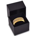thumbnail image 4 of Charming Jewelers Tungsten Wedding Band Ring 8mm for Men Women Comfort Fit Celtic 18K Yellow Gold Plated Step Beveled Edge Brushed Polished Lifetime Guarantee Size 9.5, 4 of 5