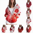 thumbnail image 4 of Towmus Halloween Sweatshirts for Women Graphic Long Sleeve Shirt Full Zipper Lapel Casual Pullover Top, Drawstring Hooded Jackets XS-6XL, 4 of 6
