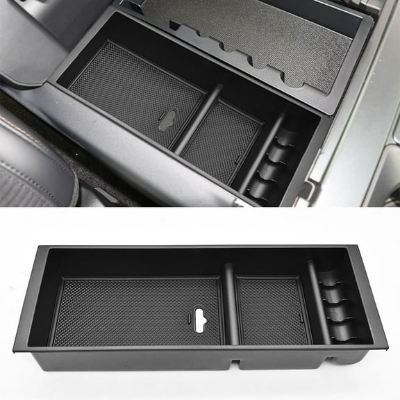 JJMY Center Console Armrest Organizer Insert Tray Storage Box For Ford F150 2021-2025 , 1 Pack