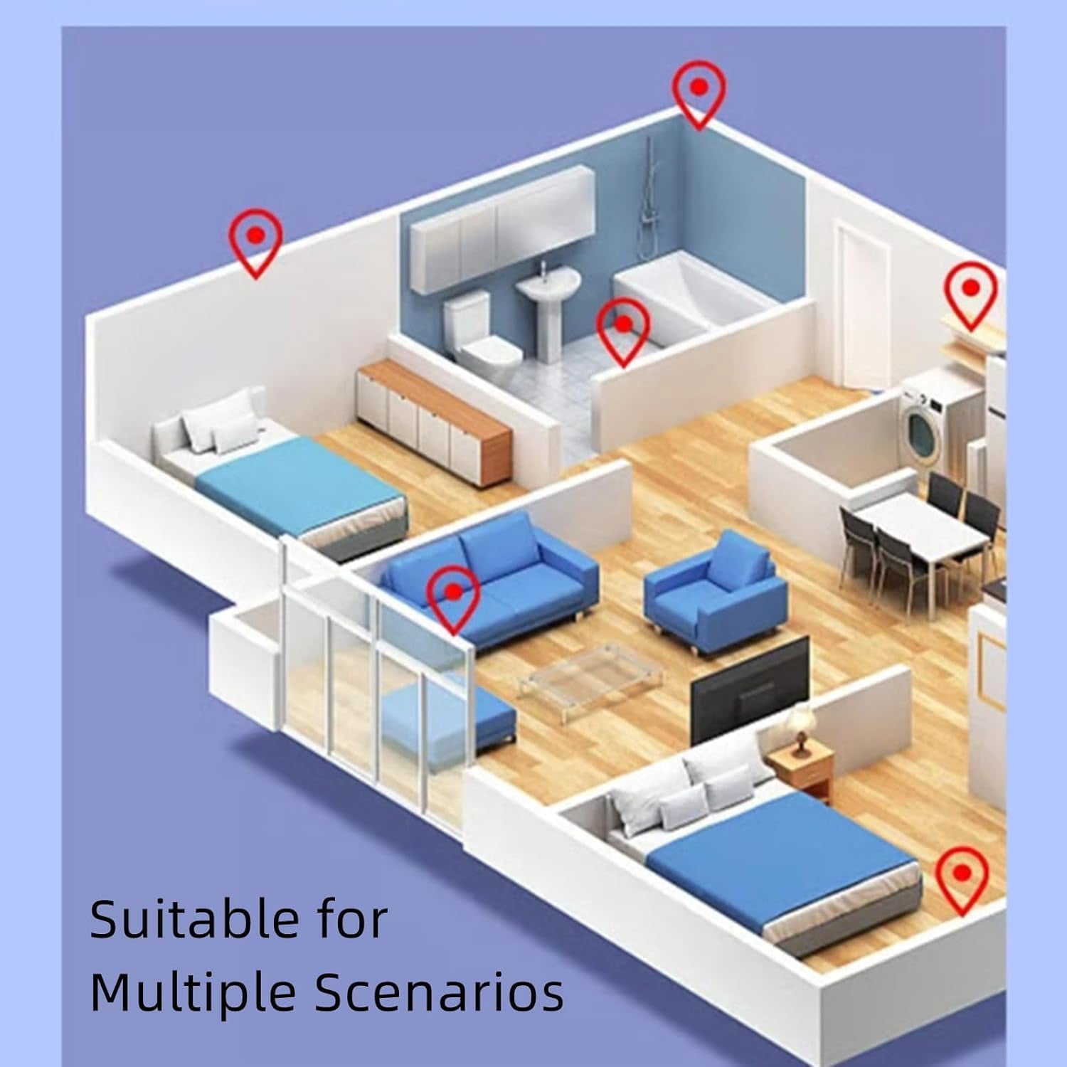 Upgraded Ultra-Invisible No-Plug Camera, Invisible Mini Spy Camera Wireless, Mini Hidden Camera, HD 1080p, Wireless Indoor Security Camera for Pet/Baby/Nanny (3pcs)