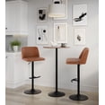 thumbnail image 2 of Toriano Adjustable Bar Stool, Black Bar Stools, Bar Chairs, Swivel Bar Stools, Bar Stools Set of 2, Bar Height Stools (Camel Faux Leather), 2 of 5