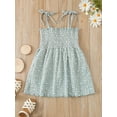 thumbnail image 3 of Gureui Toddler Infant Baby Girls Spaghetti Strap Dress,Floral Print Casual Bandage Sleeveless Summer Dress Party Wear, 3 of 8