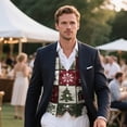 thumbnail image 3 of Uorisanigo Christmas Pattern Print Mens Casual Vest Sleeveless Men's Suit Vest Casual Size XL V Neck Regular Fit Vests Jacket Stylish for Prom for Men, 3 of 7