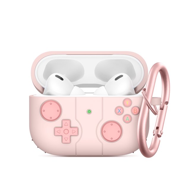 Estuche para Airpods Pro 2 generación 2022/2023 y Airpods Pro 2019 Estuche de uso rudo con llavero Soporte de carga inalámbrica YXJ (Rosa)