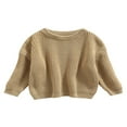 thumbnail image 1 of Bébé Garçon Filles Garçons Pulls à Col Hiver Chaud Pull en Tricot à Manches Longues, 1 of 7