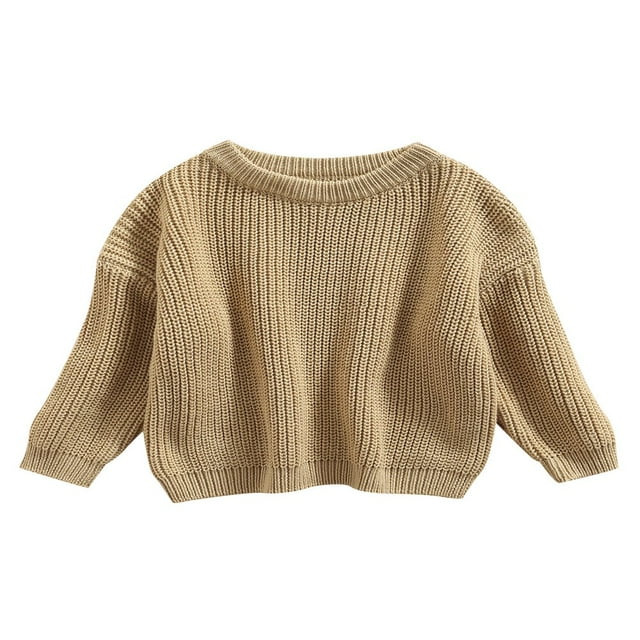 Bébé Garçon Filles Garçons Pulls à Col Hiver Chaud Pull en Tricot à Manches Longues