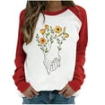 thumbnail image 1 of CEHVOM Imprimé de la Saint-Valentin pour Femmes, Col Rond Décontracté, Manches Longues, Chandail Molletonné à Enfiler, Hauts, Chemise, Blouse, 1 of 3