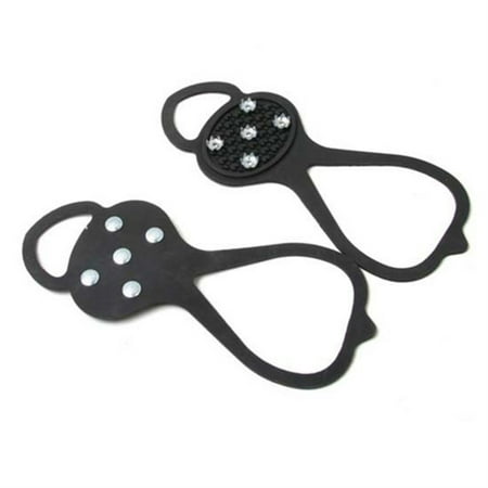 

Universal Non-Slip Gripper Spikes Shoes Cover Snow Ground Grippers Spikes Shoes Gripper Spikes Claw For Hiking Skiing S Black