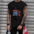 thumbnail image 2 of IROINNID Round Neckline Work Out Tops For Men Sleeveless Sports Tank Tops Vest Pullover Graphic Print Tops, 2 of 5