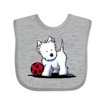 Inktastic Westie with Ball Boys or Girls Baby Bib