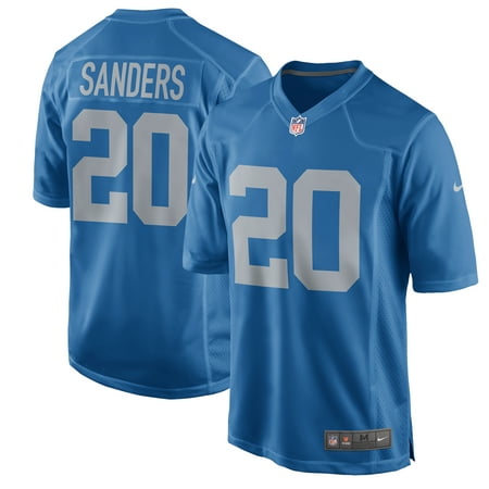 Detroit Lions Autographed Blue Jersey - Barry Sanders Detroit Lions Nike 2017 Throwback Retired Player Game Jersey - Blue