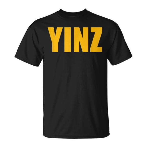 Yinz Pittsburghese Graphic Cotton T-Shirt Unisex Adult Soft Breathable Tee Casual Wear Comfortable Everyday Outfit, Size XL, Color Black