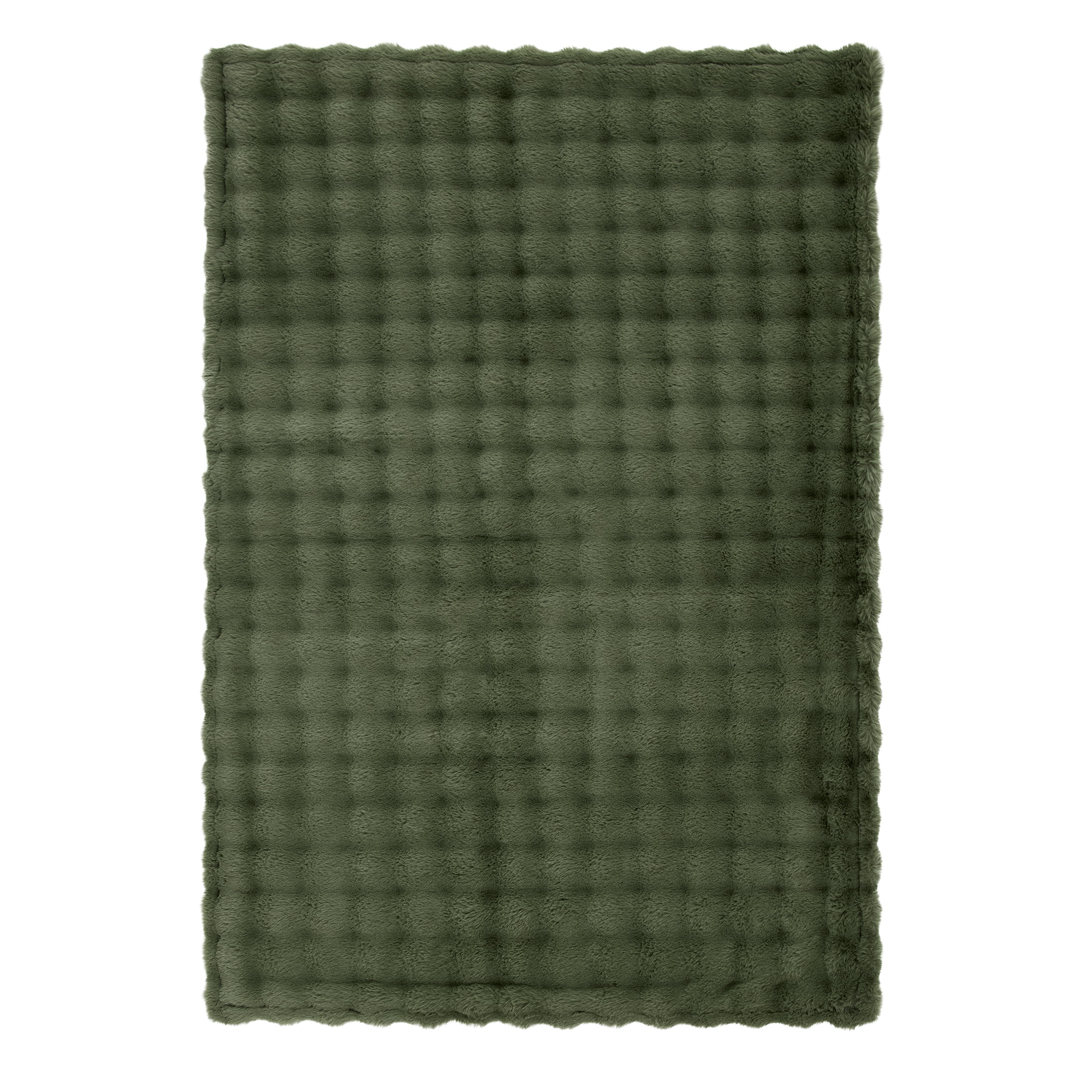 Better Homes & Gardens Bubble Faux Fur Oversized Throw, Cypress Tree, 50 in x 72 in
