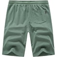 thumbnail image 3 of QPNGRP Men's Workout Stretch Shorts Casual Drawstring Elastic Zipper Pockets Olivegreen 34, 3 of 8