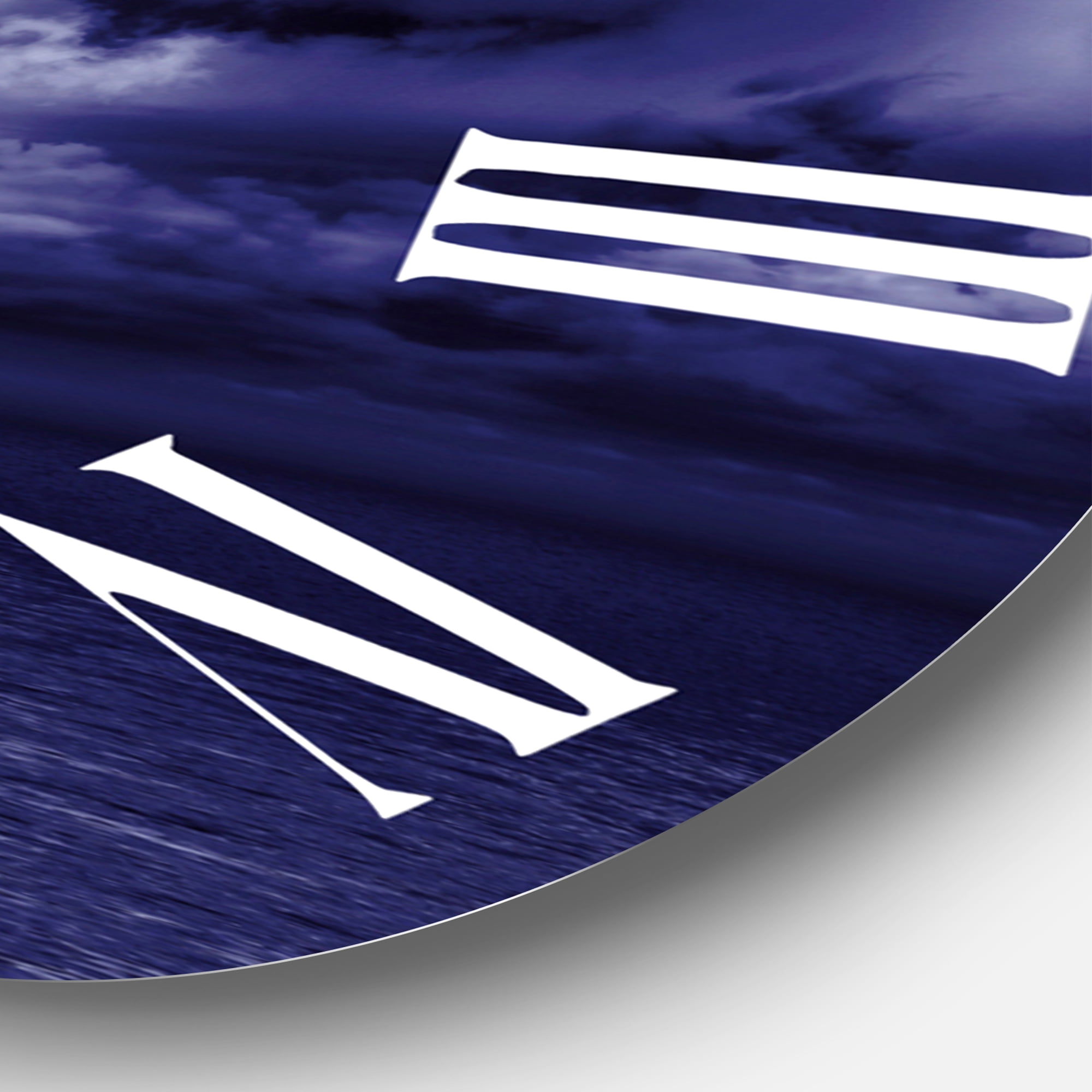 Designart 'Full Moon In Cloudy Night Sky V' Nautical & Coastal Wall Clock