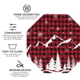 thumbnail image 3 of Naloa Christmas Tree Buffalo Plaid Leather Coasters for Drinks, Durable Drink Coasters 4 Set for Tabletop Protection, Luxurious Home Décor and Housewarming Gift ( {designName})Octagon, 3 of 6