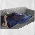 thumbnail image 6 of Outer Space Soft Flannel Fleece Blanket, Outer Space Nebula Gas Cloud and Star Clusters Universe Cosmos Astronomy Art, Cozy Plush for Indoor and Outdoor Use, 60" x 80", Navy Purple, by Ambesonne, 6 of 6