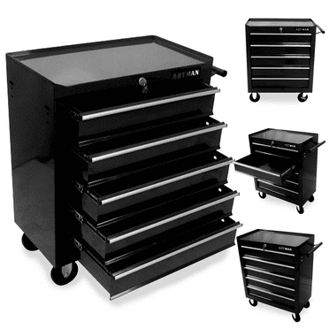 ARTMAN 5 Drawer Rolling Tool Chest, Tool Storage Cabinet  with Wheels and Drawers for Garage Warehouse