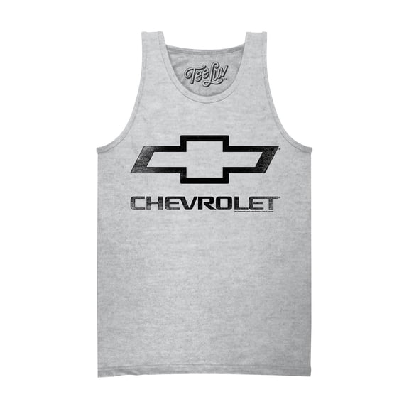 Tee Luv Faded Chevrolet Bowtie Car Logo Graphic Tank Top (Men's) (M)