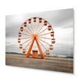 thumbnail image 2 of Designart "Spinning Stories Orange Ferris Wheel" Architecture Metal Art Print, 2 of 5