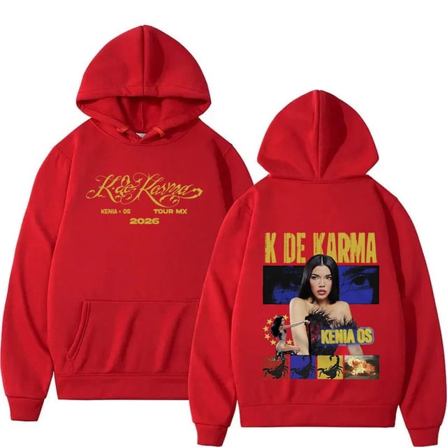 Kenia Os 2026, sudaderas con capucha con estampado de doble cara para hombres y mujeres, sudaderas holgadas Pop, ropa informal estilo Hip Hop, jerséis de gran tamaño
