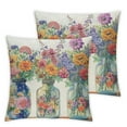 thumbnail image 2 of JRXY Spring Throw Pillow Cover Yellow Floral Bloom Vase Pillowcase Flowers Spring Summer Patio Decirations Cushion Case for Sofa Couch Home Bed,2 Pcs White, 2 of 6