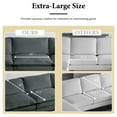 thumbnail image 4 of 146.5” Gray Oversized Sofa, 4 Seater Modular Couch, Chenille Large Sectional for Living Room, Deep Seat Cloud Couch, Sofá moderno, 4 of 12
