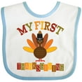 thumbnail image 3 of Inktastic My First Thanksgiving Day Turkey Boys or Girls Baby Bib, 3 of 4