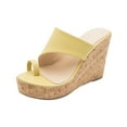 thumbnail image 2 of Zapatos de mujer Sandalias casuales sin cordones Cuñas de imitación de madera Zapatillas de tacón súper alto Wmkox8yii ytu3366, 2 of 8