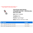 thumbnail image 2 of Supercharger Multi Rib Belt - Compatible with 2003 - 2008 Mercedes-Benz SL55 AMG 2004 2005 2006 2007, 2 of 2