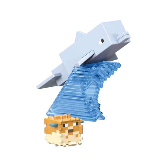 Minecraft Dolphin Action Figure & Accessories Set, 3.25-inch Scale Collectible Toy