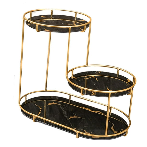 Estante de almacenamiento para mostrador de baño Bandeja de almacenamiento para baño para estante de pie Hogar negro