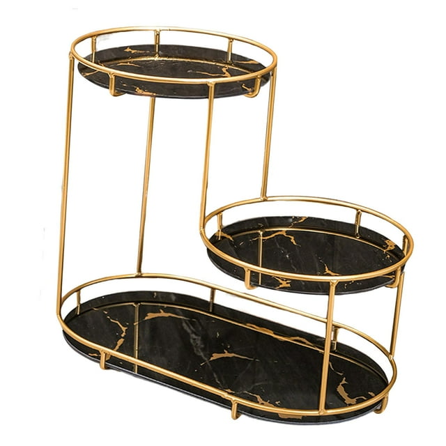 jifeng Multifunction Freestanding Counter Top Storage Holder Tray Rack Bathroom Storage black