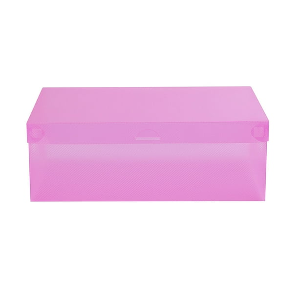 Fiudx Caja de Zapatos Transparente, Plegable, Transpirable y Fácil de Almacenar, Multiusos, Práctica y Portátil, Tamaño 28 X 18 X 9,5 Cm.