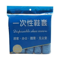 HJQEQVD 100Pairs Shoe Covers Disposable Non Slip Disposable Shoe Covers for Indoors Premium Shoes Protectors Boot Covers Plastic Shoe Booties for Shoes Covers Fit All Men&W