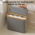 thumbnail image 3 of See-through Paper Towel Storage Basket Household Bathroom Paper Towel Sundries Storage Basket Foldable With Lid Waterproof Storage Box, 3 of 4