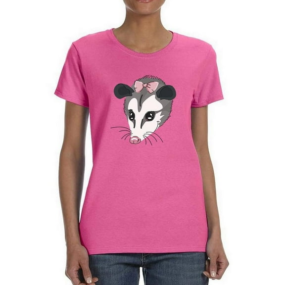 Opossum With Bow Tie Shaped T-Shirt Women -Image by Shutterstock, Female x-Large