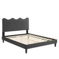 thumbnail image 4 of Modway Current Performance Velvet Twin Platform Bed in Charcoal, 4 of 10