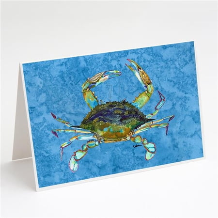 Blue Crab on Blue Greeting Cards & Envelope… product image
