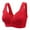 Red, variant on 2pc Front Closure Bra for Women Cami Lace Comfort Wireless Full Coverage Womans Sleep Bra Mesh Bra Strapless Bras for Women